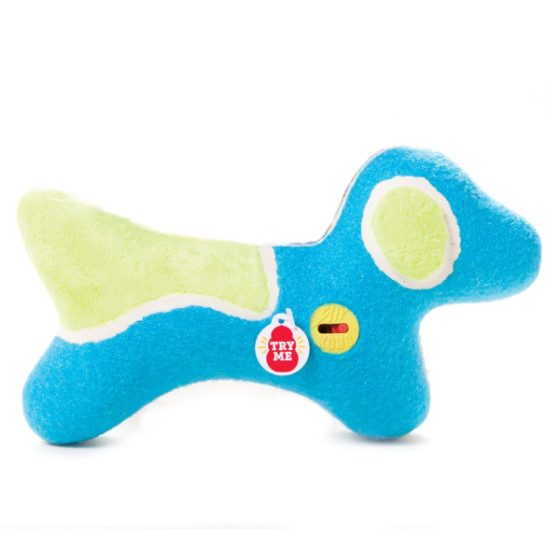 Friday Fetch Squeaky Dog Toys with a Mute Button Ammo the Dachshund